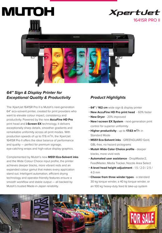 MUTOH XpertJet 1641SR Pro II Brochure